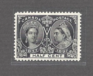 Canada Stamp #50, 1897 Victoria Jubilee, Half Cent Black, MNH, VF, CV $420.00 - Picture 1 of 2