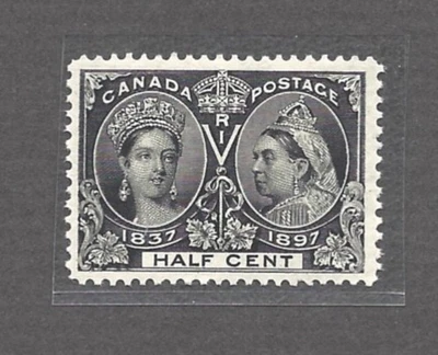 Canada Stamp #50, 1897 Victoria Jubilee, Half Cent Black, MNH, VF, CV $420.00 - Image 1 of 2
