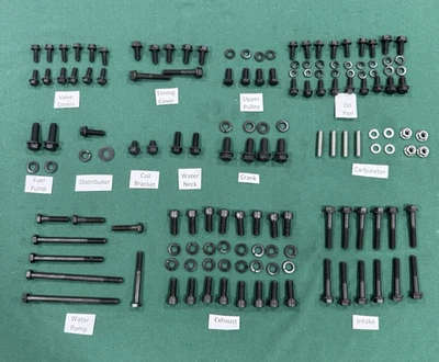 KIT DE PERNOS DE MOTOR SBF FORD BLOQUE PEQUEÑO 260 289 302 GRADO 8 JUEGO DE PERNOS HEXAGONALES DRIVER Foto 1 de 4