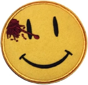 DC Comics The Watchman Smiley Face 3 1/2" Diameter Embroidered Patch - Picture 1 of 1
