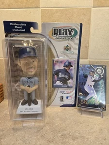 ICHIRO SUZUKI BOBBLEHEAD FACTORY SEALED 2001 ROOKIE UPPER DECK MLB & MLB CARD  - Bild 1 von 5