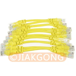 Lot 10 cables/ 2inch 6cm 568B CAT5E UTP Ethernet RJ45 Patch Cable Network Cable - Bild 1 von 4
