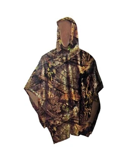Mossy Oak Rain Jacket Poncho One Size Fits Most Waterproof W/ Hood Camouflage - Picture 1 of 3