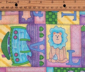 Cheater Quilt Leslie Beck Cranston Baby Cotton Fabric 1.5 yds x 44" OOP Unwashed - Picture 1 of 2