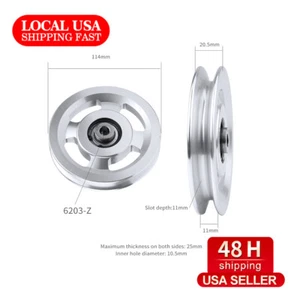 US STOCK Aluminum Alloy Pulley Bearing Wheel Gym Fitness Training Equipment - Picture 1 of 2