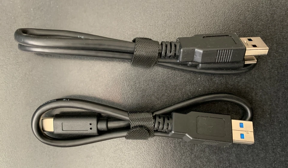 Pair (2) of USB 3.1 Gen 2 Type C to A, 1FT 14" Cables, Macbook, iPad, Samsung - Image 1 of 1