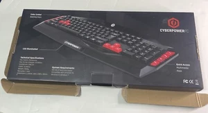 Cyberpower PC Clavier Gaming Multimédia Testé USB Boîte Ouverte Noir - Photo 1/7