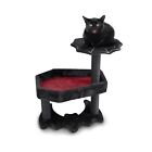 Gothic Cat Tree With Coffin Cat Bed & Spooky Cat Toys - Spooky Cat Tree For H...