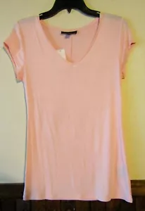 ATTENTION WOMAN S LIGHT PEACH/ORANGE SUMMER V-NECK DRESS/CASUAL TOP NWT - Picture 1 of 1
