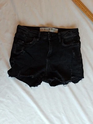 Women's Shorts Denim Co Size 6 Frayed Hem Black 24 - Image 1 of 4