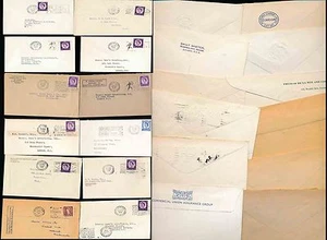 GB PERFINS 12 ITEMS 1958-66 PRINTED ENVS + PROVING COMPANY NAMES...QE2 WILDINGS - Picture 1 of 1