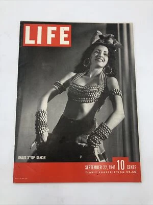 Life Magazine September 22, 1941 Brazil's Top Dancer WWII Great Ads & Graphics - Image 1 of 4