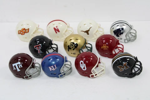 Vintage Riddell College Football Mini Pocket Football Helmets Lot of 11 Cover