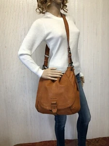 Sac besace Mac Douglas Cuir doux et souple Sacoche marron 2 anses - Imagen 1 de 15