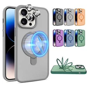 Translucent Matte Mag Safe Case Lens Protector For iPhone 15 14 Plus 13 Pro Max - Picture 1 of 15