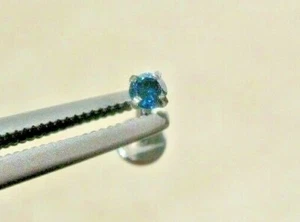 2.52mm REAL BLUE DIAMOND LABRET,CERTIFICATE LIP, EAR 1/4",5/16",3/8",7/16,1/2 - Picture 1 of 8