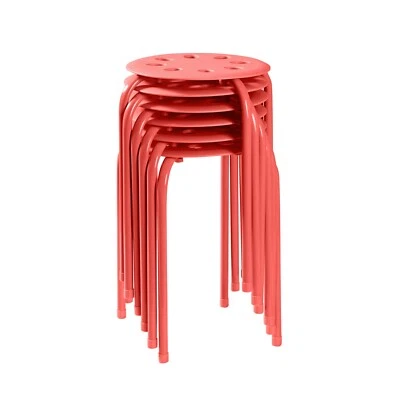 6x Portable Plastic Stack Stools Round Classroom Stools Chairs for Students Kids - Image 1 of 4