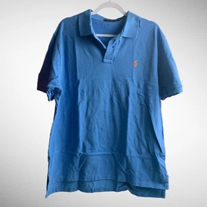 polo ralph lauren extra large shirt blue short sleeve mens pre owned collard - Picture 1 of 8