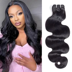 Body Wave Human Hair Bundle 16 Inch 12A Single Bundle Natural Black - Picture 1 of 7