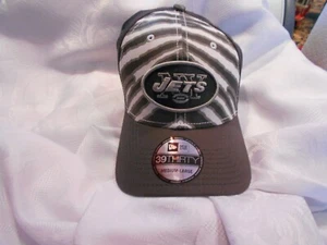 NUEVA ERA-39 TREINTA GRIS FLEX FIT NY JETS GORRA/GORRA DE BÉISBOL PARA HOMBRE (MED-LRG) - Imagen 1 de 2