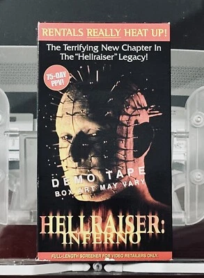 Hellraiser Inferno VHS DEMO TAPE Promo SCREENER Clive Barker Horror Pinhead - Image 1 of 3