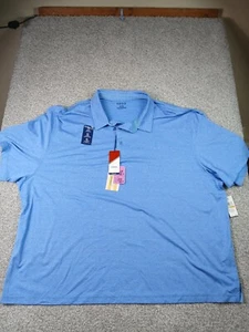 Izod Shirt Mens 4XL NWT Blue Polo Stretch Wicking Sun Control Golf Rugby Casual - Picture 1 of 13