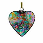 Sienna Glass Multi Turquoise 12Cm Friendship Heart Hand Craft Keepsake Ornament