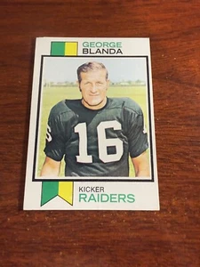 1973 Topps #25 George Blanda Salón de la fama. En muy buen estado/ex - Imagen 1 de 2