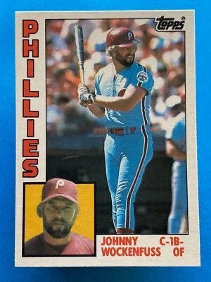 1984 Topps Traded Johnny Wockenfuss #130T Philadelphia Phillies - Image 1 of 2