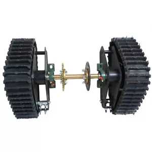A Pair Go Kart ATV UTV Buggy Quad Rear Wheel Snow Rubber Sand Tracks Snowmobile - Picture 1 of 10