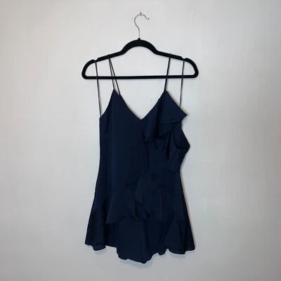 Mameluco con volantes Keepsake the Label Love Bound manga asimétrica talla S en azul marino Foto 1 de 4