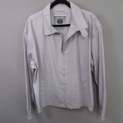 Chaqueta de golf Haggar para hombre XL gris cremallera completa algodón poliéster bolsillo informal Foto 1 de 4