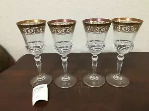 Vetrerie di Empoly Griffe Montenapoleone Milano 8" Wine Goblet Set Of 4 - Picture 1 of 12