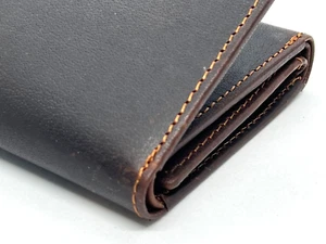 Hunter Brown Leather Men's Trifold Hipster Vintage European Wallet Credit Card H - Picture 1 of 11