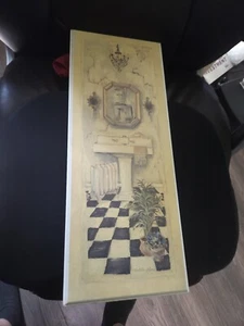 C. Winterle Olson bagno eleganza stampa lavandino arte da parete decorazione casa incorniciata - Foto 1 di 5