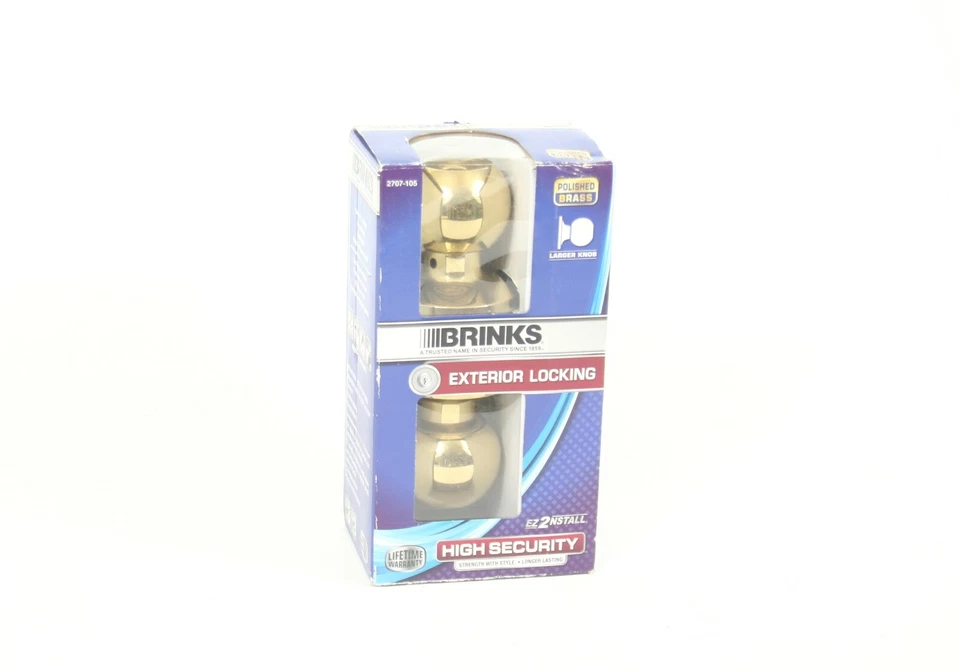 Латунная ручка с внешним замком Brinks  - Изображение 1 из 3