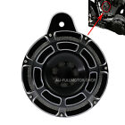 Black 110 dB Horn Speaker Cover Fit For Harley Big Twin Evo Twin Cam M8 1991-up