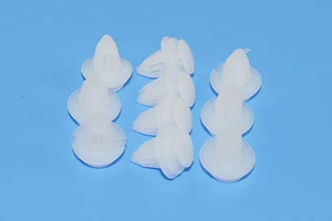 10 PIEZAS RENAULT CUERPO PLÁSTICO BLANCO MOLDURA LATERAL CLIPS - Imagen 1 de 5