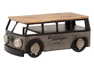 Couchtisch Camper 110x55 Metall Holz Autotisch Sofatisch Unikat Wohnzimmer Möbel - Bild 1 von 7