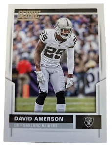 2017 Panini Score Football Card # 25 David Amerson Oakland Raiders (M - Picture 1 of 2