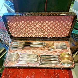 Altes GS Georg Schreiter Silberbesteck 90 Silber Besteck Essbesteck 6 Personen - Bild 1 von 6