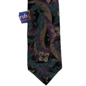 Cravate Bill Blass multicolore fleurie 4" soie neuve avec étiquette carrière - Photo 1/7