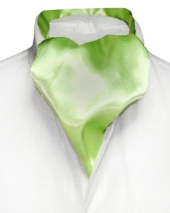 Biagio ASCOT Solid LIME GREEN Color Cravat Mens Neck Tie - Picture 1 of 2