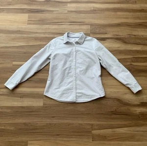 Camicia donna Vineyard Vines grigia a righe manica lunga con bottoni taglia 4 - Foto 1 di 8