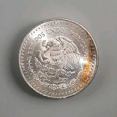1982 Mexico 1 oz silver Libertad - Genuine BU Natural Toned From Mexico Bankroll - Image 1 of 2