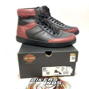 NUEVAS Botas Deportivas Harley Para Hombres Talla 10 Grady 5.25 Pulgadas Negras y Rojas D93856-10 - Imagen 1 de 6