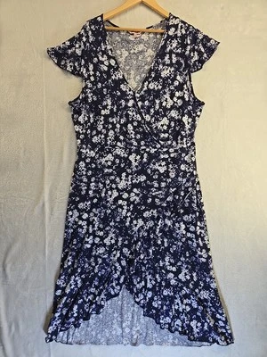 Y2K Juicy Couture платье макси плюс размер XXL Bloomcore надежном синий V шеи круиз - Изображение 1 из 4