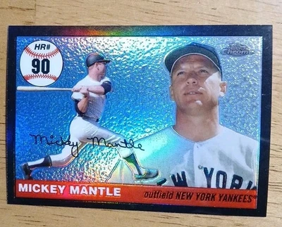 Mickey Mantle 2006 Topps Chrome Home Run History Black Refractor 89/200 #MHRC90 - Image 1 of 2