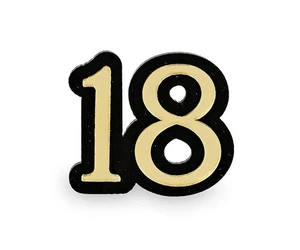 Amor&Co. Packschließer 18 mit Aufkleber 40 x 35 mm Schwarzgold 12 Stück - Bild 1 von 2