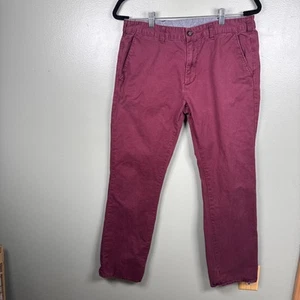 Bullhead Denim Co. Men's Fits 32x30 Maroon Slim Chino Pants Slim Straight Leg - Picture 1 of 10